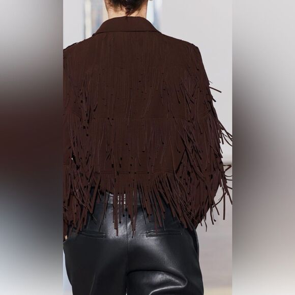 Zara maxi fringed shirt ZW collection - Picture 3 of 7